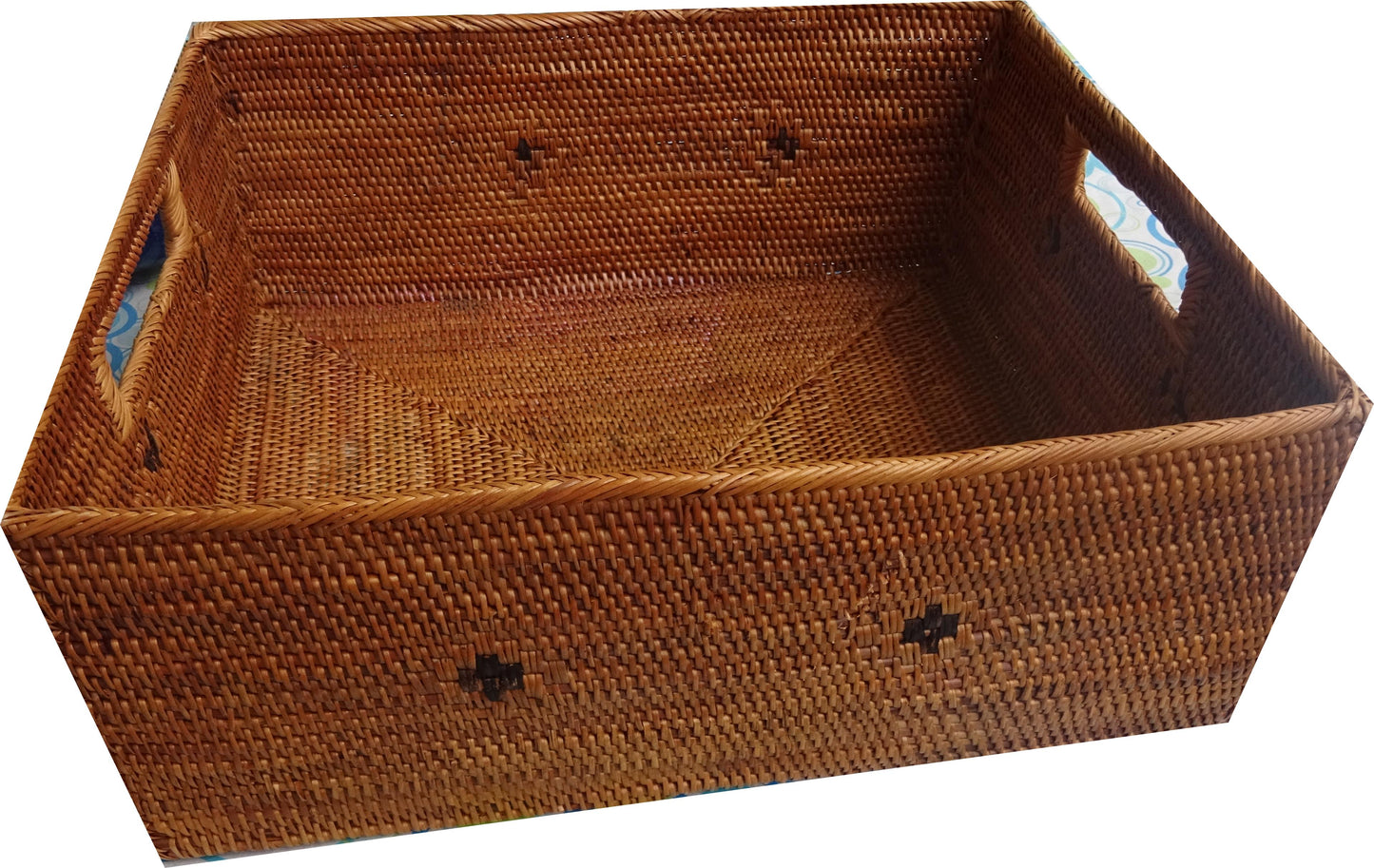 Große Aufbewahrungsbox mit schwarzem Muster